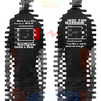 Batterie Faible Besoin De Repos Cadeau Drôle La Flemme T-shirt imprimé au dos - Cadeauxyz