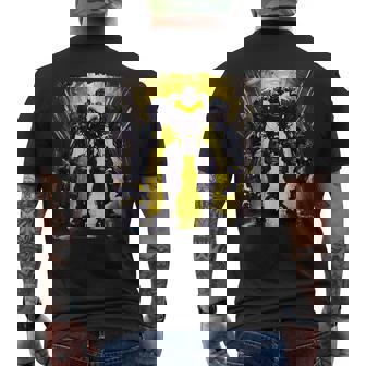 Battlemech Cyberpunk Sci-Fi Mech Warrior Sci-Fi Robot Men's Back Print T-Shirt - Monsterry