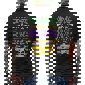 Beads And Bling Its A Mardi Gras Thing Men's T-shirt Back Print | Seseable CA