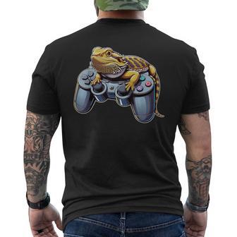 Bearded Dragons Playingideo Game Reptile Pagona Gamers T-Shirt mit Rückendruck - Geschenkecke