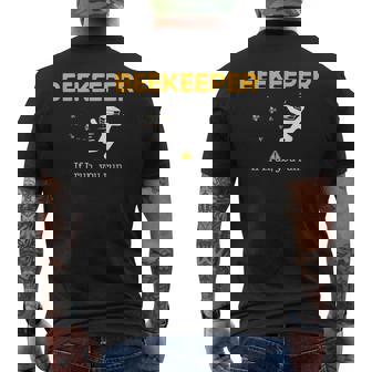 Beekeeper If I Run You Run Beekeeping Bee Hive Owner Men's Back Print T-Shirt - Monsterry