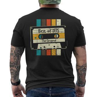 Best Of 1975 Retro Mixtape Cassette 49Th Birthday T-Shirt mit Rückendruck - Geschenkecke