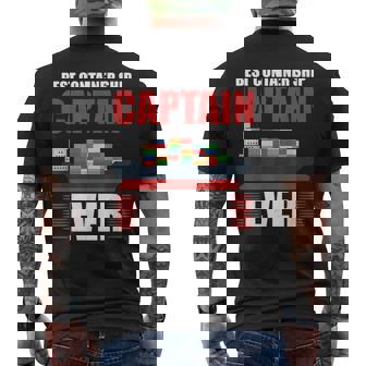 Best Container Ship Captain Ever Seafarer Cargo Ship Men's Back Print T-Shirt - Monsterry