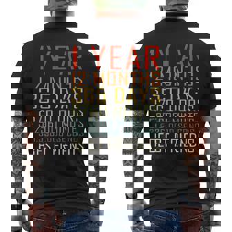 Best Friends Vintage 1 Years Friendship Anniversary Men's Back Print T-Shirt - Monsterry