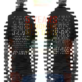 Best Friends Vintage 5 Years Friendship Anniversary Men's Back Print T-Shirt - Monsterry