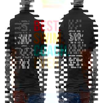 Best Swim Coach Ever – Swimming Instructor Swimming Lessons Men's Back Print T-Shirt - Monsterry