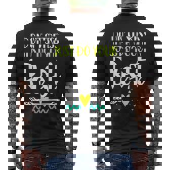 Do Your Best On The Test School Teacher Testing Inspiration Men's Back Print T-Shirt - Monsterry