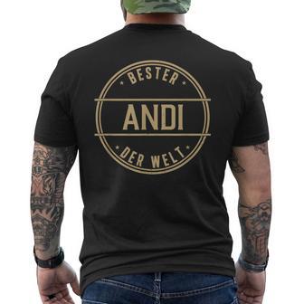 Bester Andi Der Welt Name T-Shirt mit Rückendruck - Geschenkecke