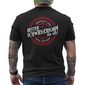 Bester Schwiegersohn Der Welt Best Slogan T-Shirt mit Rückendruck - Geschenkecke