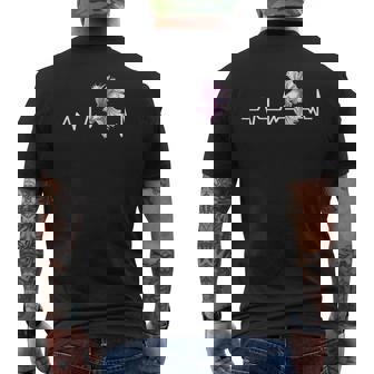 Betta Fish Heartbeat Fish Lover Betta Fish Men's Back Print T-Shirt - Monsterry