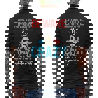 Beware Of The Crazy Mayonnaise Lady Mayonnaise Lover Men's Back Print T-Shirt - Monsterry
