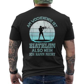 Weekend Biathlon Biathlon Fan Winter Sports Biathlon T-Shirt mit Rückendruck - Geschenkecke