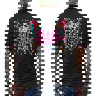 Big Drip Energy Baseball Drip Ice Cream Sprinkles Men's T-shirt Back Print - Monsterry