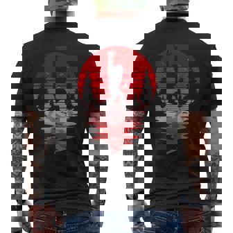 Bigfoot Heart Valentines Day Boys Love Sasquatch Men's T-shirt Back Print - Monsterry