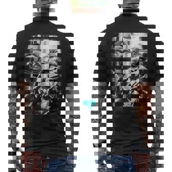 Bigfoot Sasquatch Alien Lovefest Love Hand Sign 0Ltd4v Men's T-shirt Back Print - Thegiftio