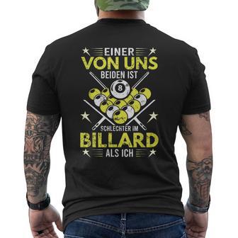 Billiard Accessories Billiard Pool Player S T-Shirt mit Rückendruck - Geschenkecke