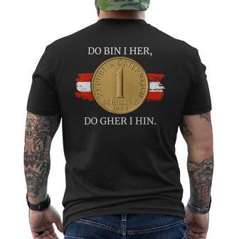 Do Bin I Her Austria Schilling Austrian Flag T-Shirt mit Rückendruck - Geschenkecke