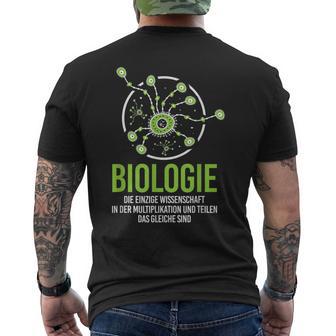 Biology Only Science Multiplication Share Biologist T-Shirt mit Rückendruck - Geschenkecke