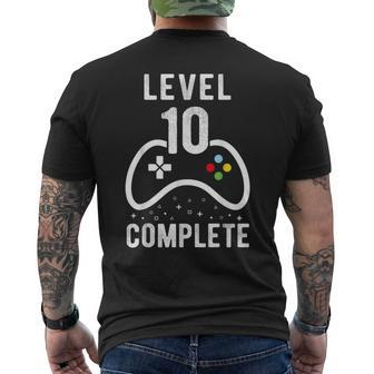 Birthday Boy 10 Years Gamer Level 10 Complete T-Shirt mit Rückendruck - Geschenkecke