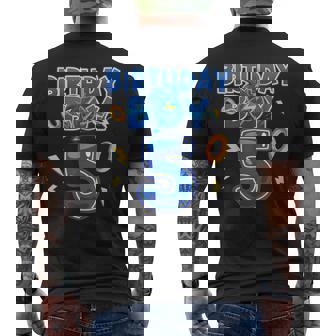 Birthday Boy 5Th Matching Hedgehog Party Men's T-shirt Back Print | Mazezy