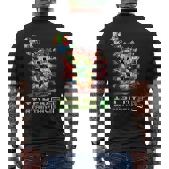 Birthday Boy 8Th Birthday I'm 8 Year Old Gamer Number Men's T-shirt Back Print | Mazezy