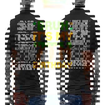 Birthday Boy Bruh It's My 7Th Birthday Gamer Pixel Number Men's T-shirt Back Print | Seseable UK