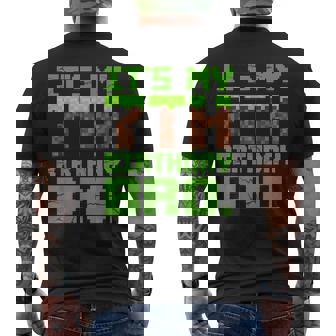 Birthday Boy It's My 7Th Birthday 7 Year Old Gamer Pixel Men's T-shirt Back Print - Seseable