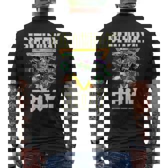 Birthday Boy Monster Trucks Are My Jam Family Matching Men's T-shirt Back Print - Thegiftio UK