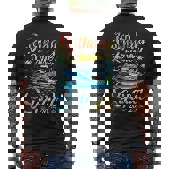 Birthday Cruise Squad 2025 Cruise Birthday Party Vacation Men's T-shirt Back Print - Monsterry