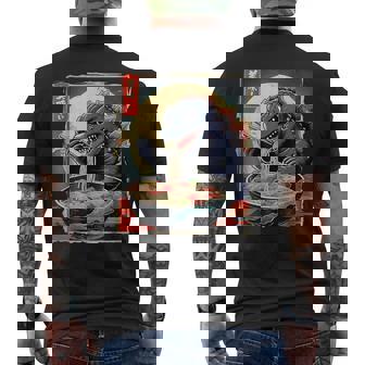 Birthday Kaiju Eating Ramen Japanese Monster Lover Men's T-shirt Back Print - Thegiftio