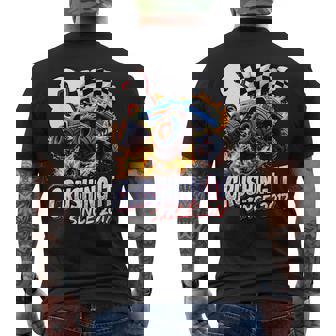 Birthday Monster Truck 8 Year Old Boys 8Th Party Born 2017 Men's T-shirt Back Print - Monsterry