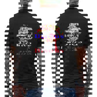 Bisous French Kisses For Valentine's Day Romantic Lover Premium Men's Back Print T-Shirt - Monsterry