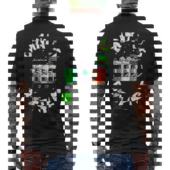 Bitches Drink Up St Patrick's Day Beer Lover Men's Back Print T-Shirt - Monsterry
