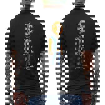 Bitcoin-Hodler Pixelated Character Cryptocurrency Bitcoiner Men's Back Print T-Shirt - Monsterry