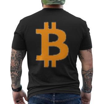 Bitcoin Logo Small Simple Subtle Little Centred T-Shirt mit Rückendruck - Geschenkecke