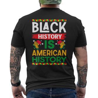 Black History Is American History Melanin African American Men's T-shirt Back Print - Monsterry