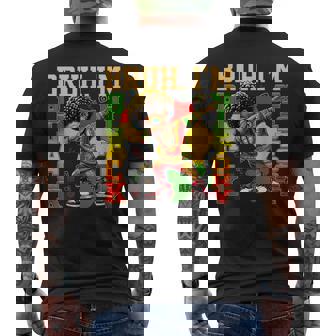 I Am Black History Dabbing Afro Boy Black History Month Men's T-shirt Back Print | Mazezy