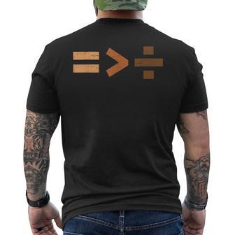 Black History Equality Is Greater Than Division Blm African Men's T-shirt Back Print - Thegiftio UK