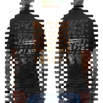 Black History Month 2025 Black History 365 Melanin Pride Men's T-shirt Back Print - Thegiftio UK