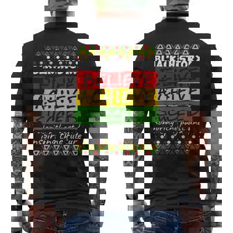 Black History Month Honoring Past Inspiring Future African Men's T-shirt Back Print - Seseable