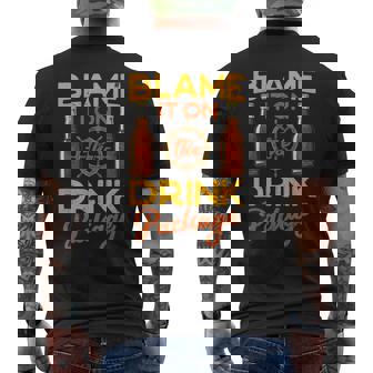 Blame It On The Drink Package Cruise Men's Back Print T-Shirt - Monsterry
