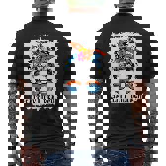 Bleached Salty Lil Beach Messy Bun Sunglasses Summe Men's Back Print T-Shirt - Monsterry