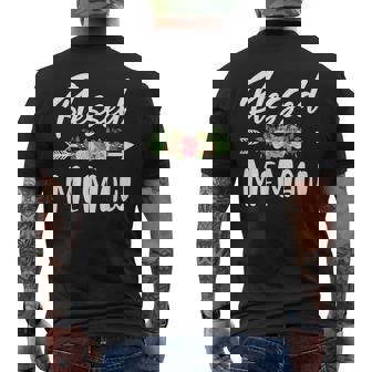 Blessed To Be Called Memaw Floral Arrow Men's Back Print T-Shirt - Monsterry