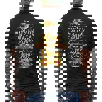 Blessed To Be Called Mom And Oma Shirt Cute Sunflower Men's Back Print T-Shirt - Monsterry