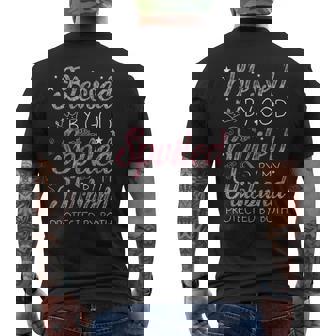 Blessed By God Spoiled By My Husband Protected By Both Mom Men's Back Print T-Shirt - Monsterry