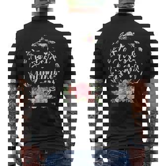 Blessed Gramma Floral Tee For Gramma Men's Back Print T-Shirt - Monsterry