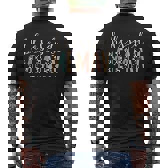 Blessed Memaw Cute Leopard Print Men's T-shirt Back Print | Seseable UK