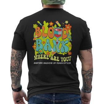 Blood Bank Lab Week 2025 Mystery Machine Of Diagnostics Mlt Men's T-shirt Back Print - Thegiftio UK