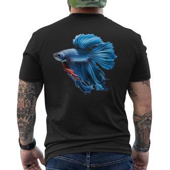 Blue Betta Fish And Siamese Betta Fish Tank Owner T-Shirt mit Rückendruck - Geschenkecke