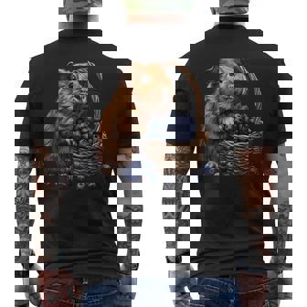 Blueberry Cochon D'inde Dessin Baies Fruits T-shirt imprimé au dos - Cadeauxyz